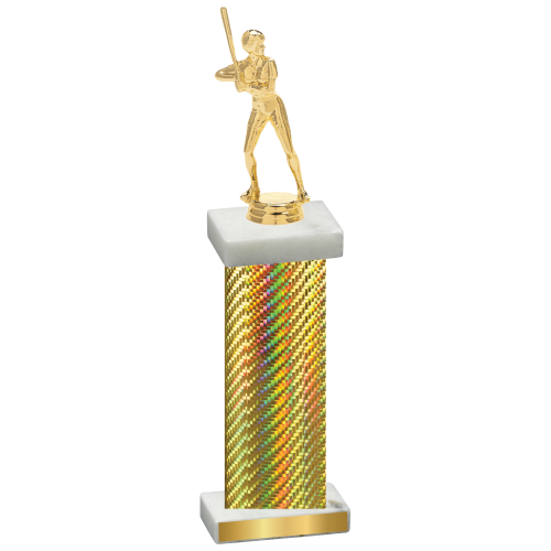 Single Gold Carbon Fiber Softball Trophy