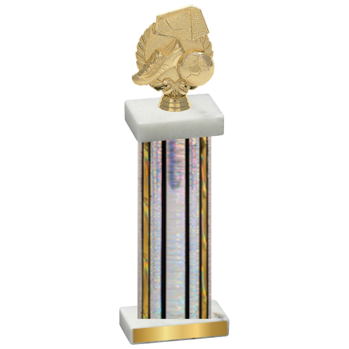 Single Silver Glacier Soccer Trophy