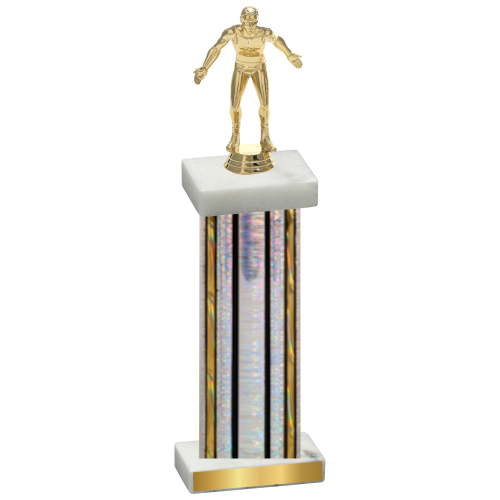 Single Silver Glacier Wrestling Trophy