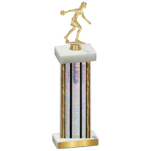 Single Silver Glacier Bowling Trophy