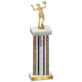 Single Silver Glacier Volleyball Trophy