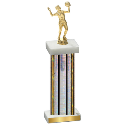 Single Silver Glacier Volleyball Trophy