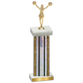 Single Silver Glacier Cheerleading Trophy