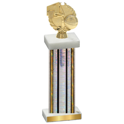 Single Silver Glacier Basketball Trophy