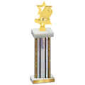 Single Silver Glacier Pickleball Trophy