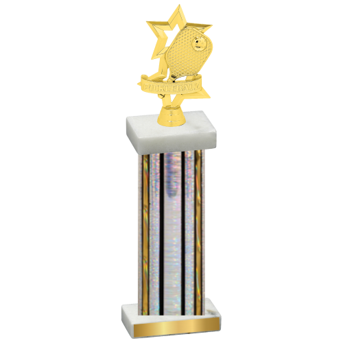 Single Silver Glacier Pickleball Trophy