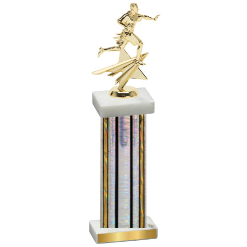 Single Silver Glacier Flag Football Trophy