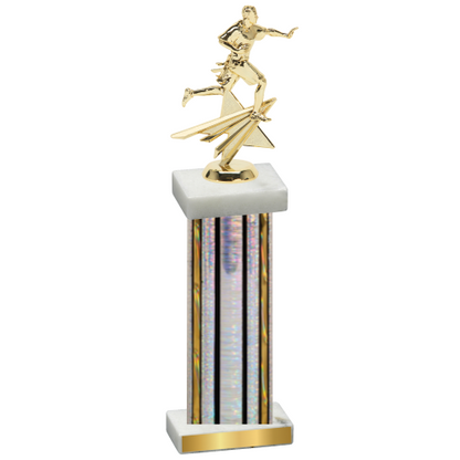 Single Silver Glacier Flag Football Trophy