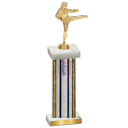 Single Silver Glacier Karate Trophy