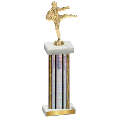 Single Silver Glacier Karate Trophy