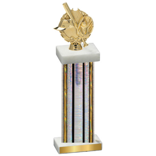 Single Silver Glacier Baseball Trophy