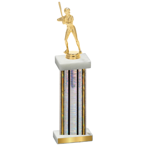 Single Silver Glacier Softball Trophy