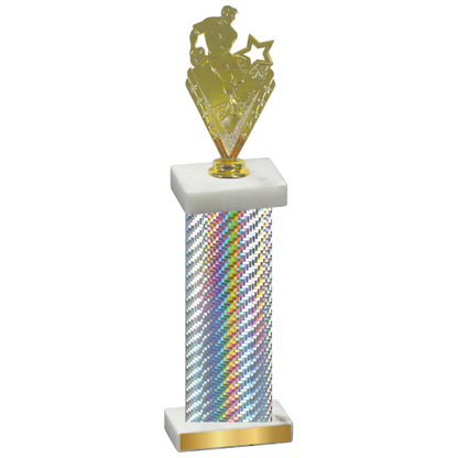 Single Silver Carbon Fiber Rugby Trophy