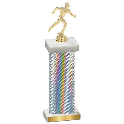 Single Silver Carbon Fiber Running Trophy