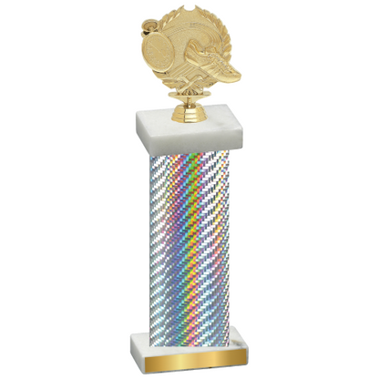 Single Silver Carbon Fiber Running Trophy