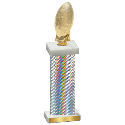 Single Silver Carbon Fiber Football Trophy