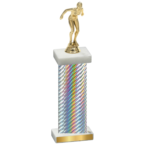 Single Silver Carbon Fiber Tennis Trophy