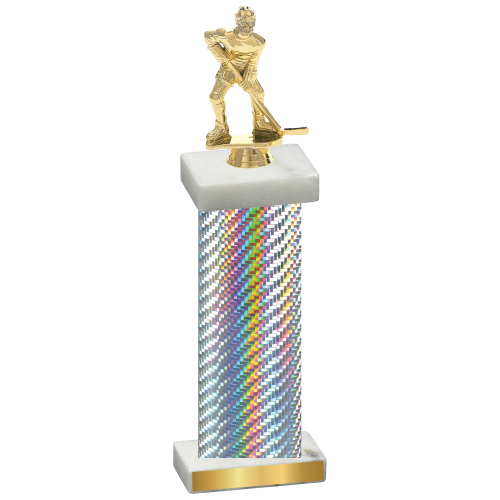 Single Silver Carbon Fiber Hockey Trophy