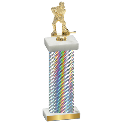 Single Silver Carbon Fiber Hockey Trophy