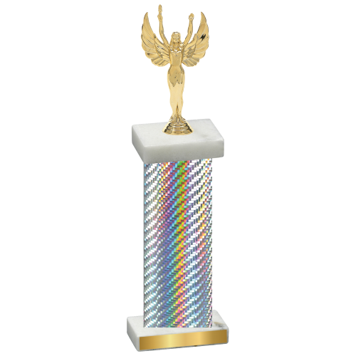 Single Silver Carbon Fiber Victory Trophy