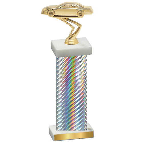 Single Silver Carbon Fiber Cars Trophy