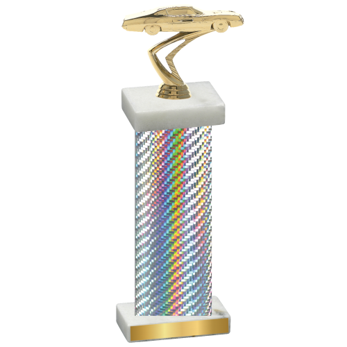 Single Silver Carbon Fiber Cars Trophy