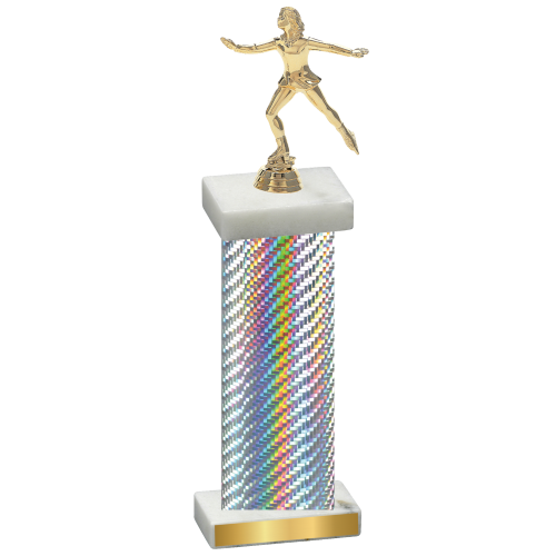 Single Silver Carbon Fiber Skater Trophy