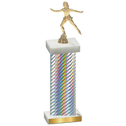 Single Silver Carbon Fiber Skater Trophy