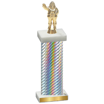 Single Silver Carbon Fiber Holiday Trophy