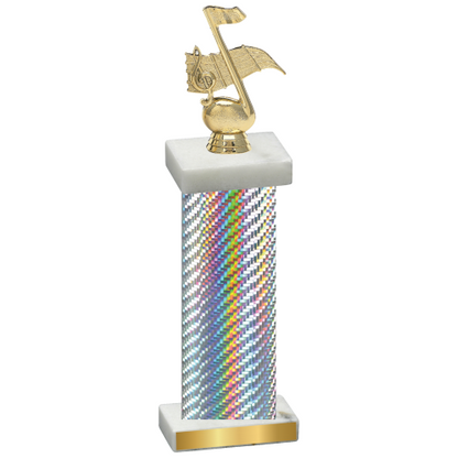 Single Silver Carbon Fiber Music Trophy