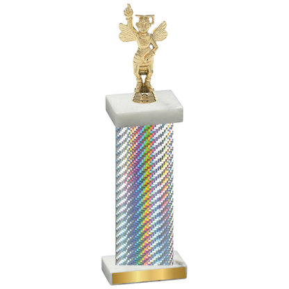 Single Silver Carbon Fiber Academics Trophy