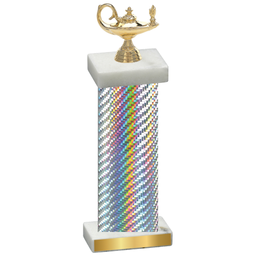 Single Silver Carbon Fiber Academics Trophy