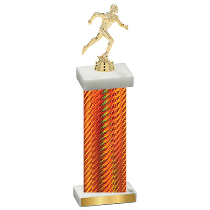 Single Orange Carbon Fiber Running Trophy