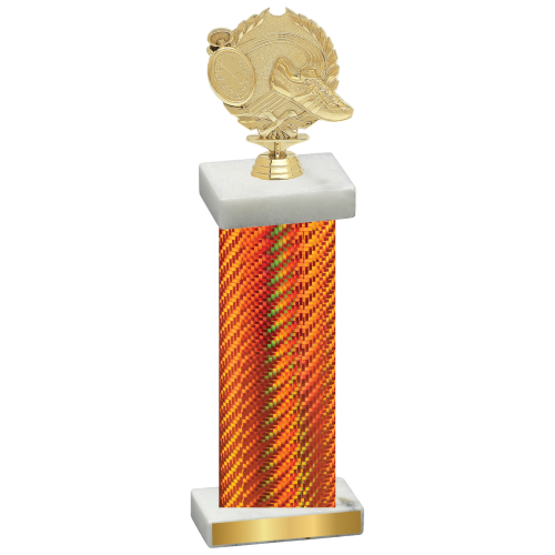 Single Orange Carbon Fiber Running Trophy