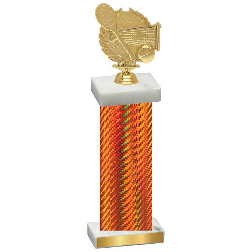 Single Orange Carbon Fiber Tennis Trophy