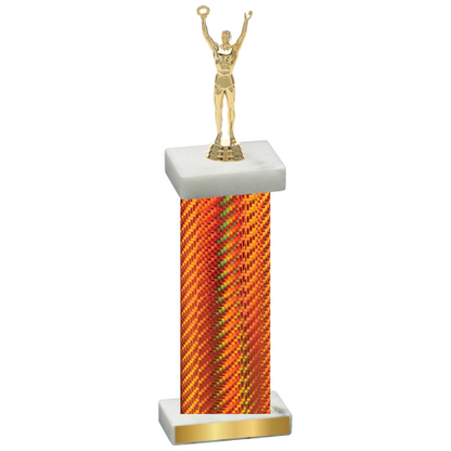 Single Orange Carbon Fiber Victory Trophy