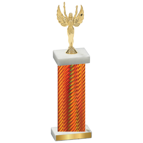 Single Orange Carbon Fiber Victory Trophy