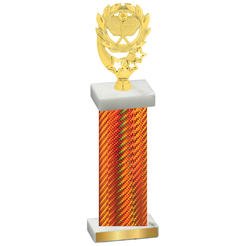 Single Orange Carbon Fiber Pickleball Trophy