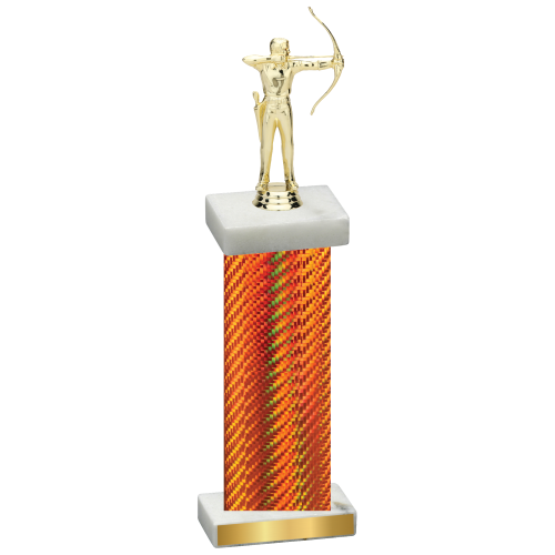 Single Orange Carbon Fiber Archery Trophy