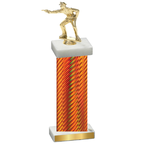 Single Orange Carbon Fiber Shooter Trophy