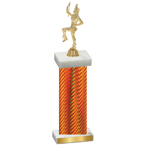 Single Orange Carbon Fiber Majorette Trophy