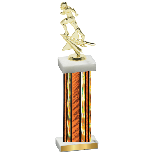 Single Orange Glacier Football Trophy