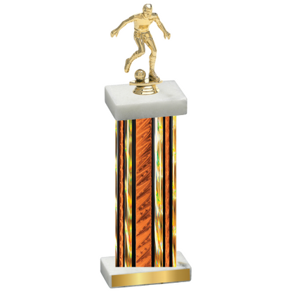 Single Orange Glacier Soccer Trophy