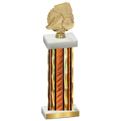 Single Orange Glacier Soccer Trophy