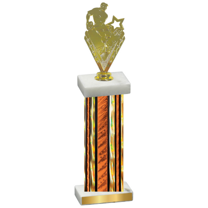 Single Orange Glacier Rugby Trophy