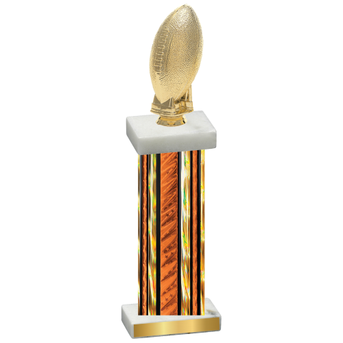 Single Orange Glacier Football Trophy