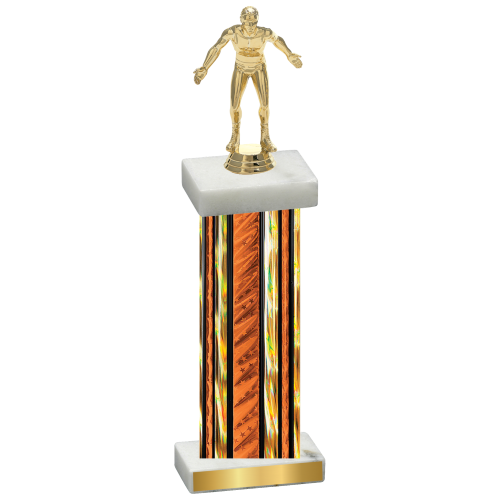 Single Orange Glacier Wrestling Trophy