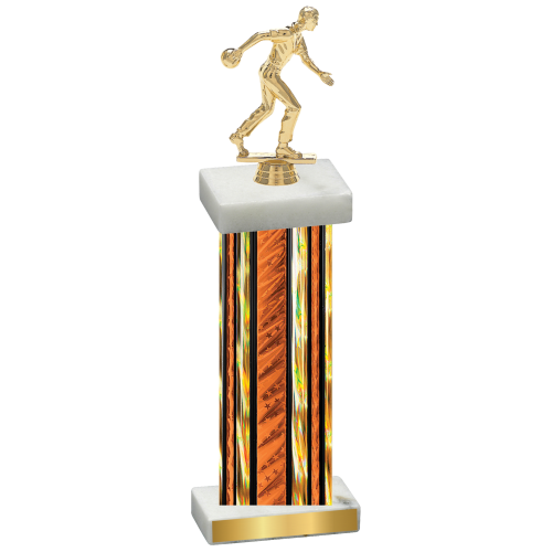 Single Orange Glacier Bowling Trophy