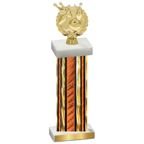 Single Orange Glacier Bowling Trophy