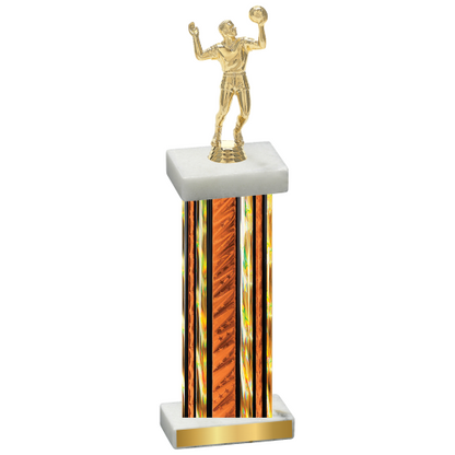 Single Orange Glacier Volleyball Trophy